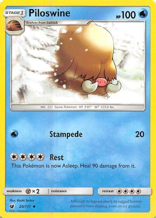 Piloswine (20) Reverse Holofoil - Crimson Invasion