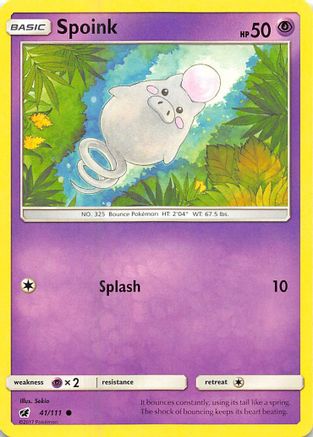 Spoink (41) Reverse Holofoil - SM  Crimson Invasion