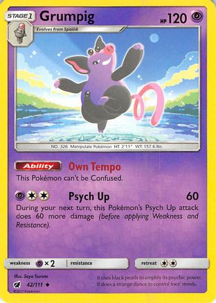 Grumpig (42) Reverse Holofoil - SM  Crimson Invasion