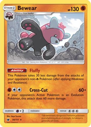Bewear (56) Reverse Holofoil - SM  Crimson Invasion