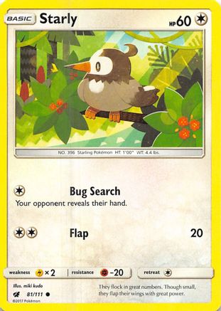 Starly (81) Reverse Holofoil - Crimson Invasion