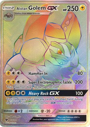 Alolan Golem GX (113/111) [Sun & Moon: Crimson Invasion] | Silver Goblin