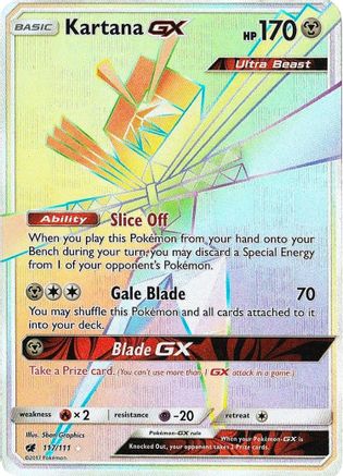 Kartana GX (Secret) (117) Holofoil - Crimson Invasion