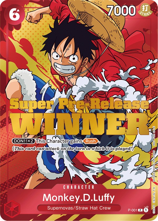 Monkey.D.Luffy (Super Pre-Release) [Winner] [One Piece Promotion Cards] | Silver Goblin