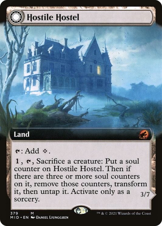 Hostile Hostel // Creeping Inn (Extended Art) [Innistrad: Midnight Hunt] Foil