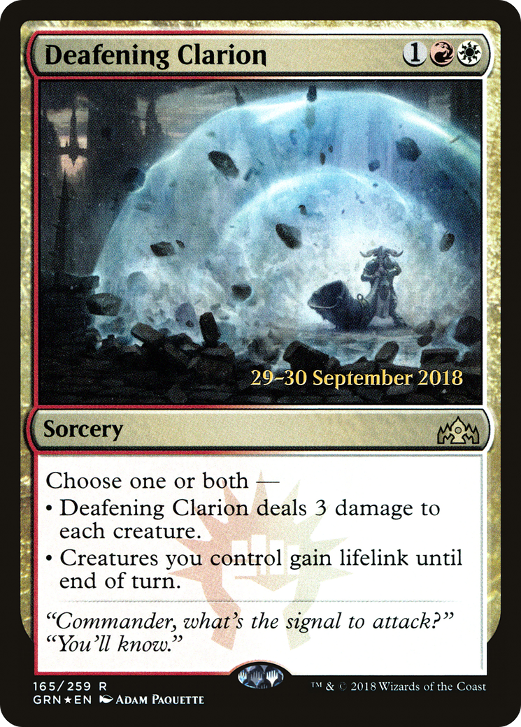 Deafening Clarion [Guilds of Ravnica Prerelease Promos] | Silver Goblin