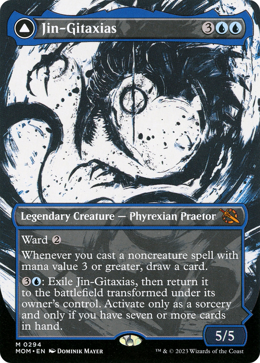 Jin-Gitaxias // The Great Synthesis (Showcase Planar Booster Fun) [March of the Machine] Foil