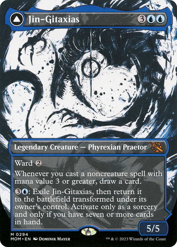 Jin-Gitaxias // The Great Synthesis (Showcase Planar Booster Fun) [March of the Machine] Foil