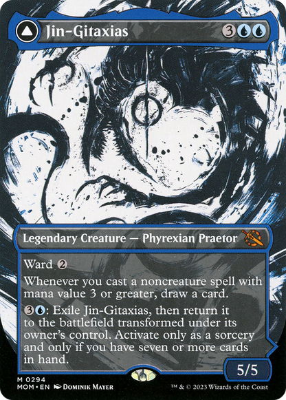 Jin-Gitaxias // The Great Synthesis (Showcase Planar Booster Fun) [March of the Machine] Foil