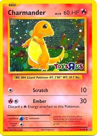 Charmander (9/108) (Toys R Us Promo) [XY: Evolutions] | Silver Goblin