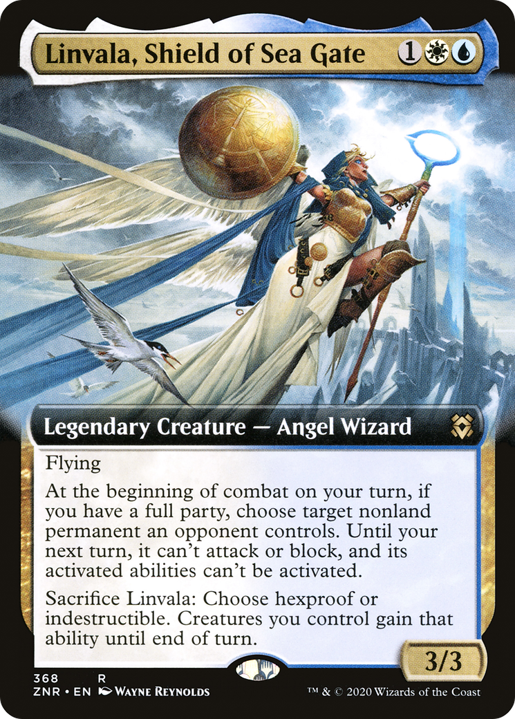 Linvala, Shield of Sea Gate (Extended Art) [Zendikar Rising] Foil