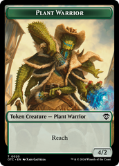 Plant Warrior // Plant Double-Sided Token [Outlaws of Thunder Junction Commander Tokens] | Silver Goblin