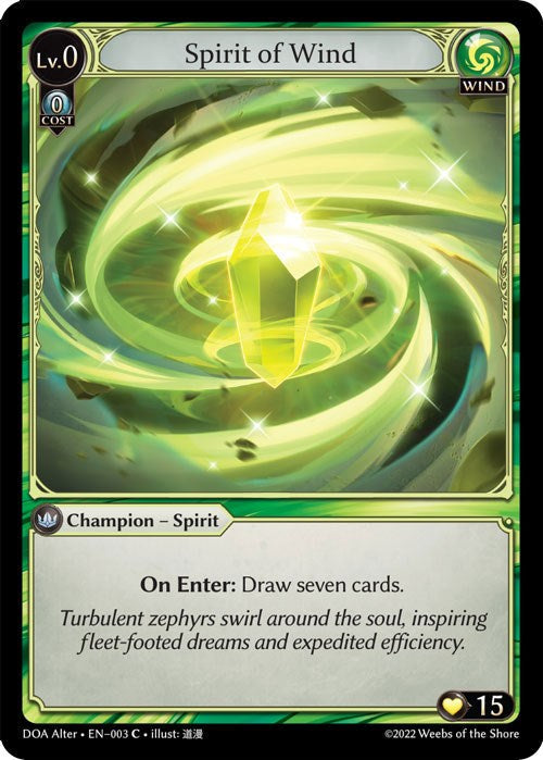 Spirit of Wind (003) [Dawn of Ashes: Alter Edition] Foil