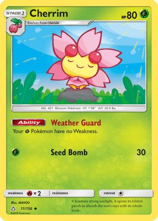 Cherrim (11/156) [Sun & Moon: Ultra Prism] Reverse Holofoil