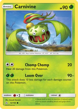 Carnivine (12/156) [Sun & Moon: Ultra Prism] Reverse Holofoil