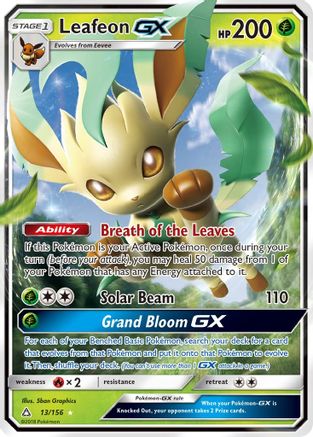 Leafeon GX (13/156) [Sun & Moon: Ultra Prism] | Silver Goblin