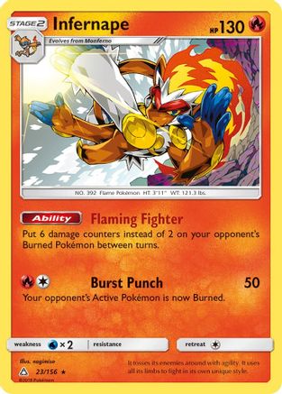 Infernape (23/156) [Sun & Moon: Ultra Prism] | Silver Goblin