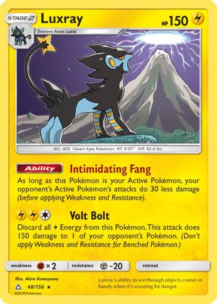 Luxray (48/156) [Sun & Moon: Ultra Prism] Reverse Holofoil