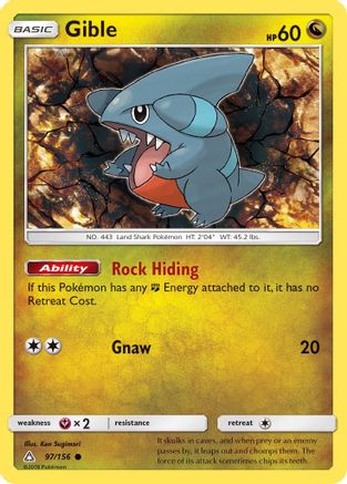 Gible (97/156) [Sun & Moon: Ultra Prism] | Silver Goblin