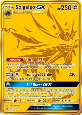Solgaleo GX (Secret Rare) (173) Holofoil - SM  Ultra Prism