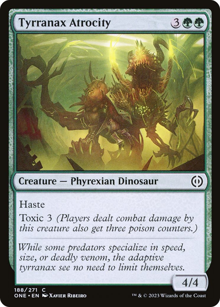 Tyrranax Atrocity [Phyrexia: All Will Be One] Foil