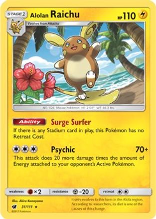 Alolan Raichu (31/111) (Theme Deck Exclusive) [Sun & Moon: Crimson Invasion] | Silver Goblin