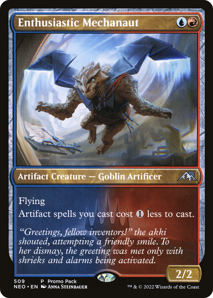 Enthusiastic Mechanaut (Promo Pack) [Kamigawa: Neon Dynasty Promos] Foil