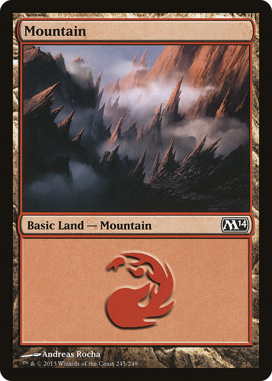 Mountain (245) [Magic 2014] Foil