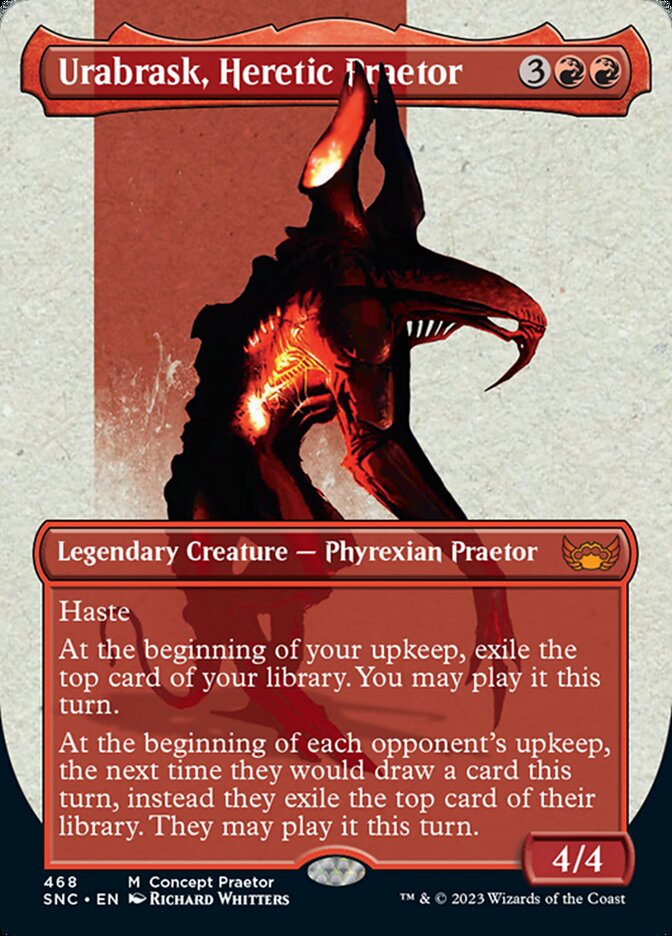 Urabrask, Heretic Praetor (Borderless Concept Praetors) [Phyrexia: All Will Be One] | Silver Goblin