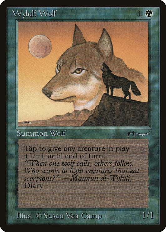 Wyluli Wolf (Dark Mana Cost) [Arabian Nights]