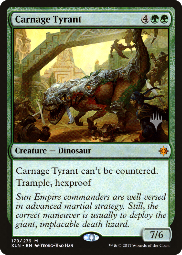 Carnage Tyrant (Promo Pack) [Ixalan Promos] | Silver Goblin