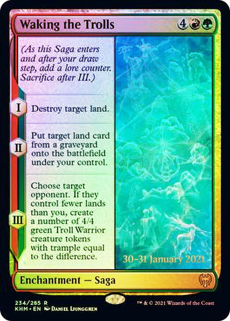 Waking the Trolls [Kaldheim Prerelease Promos] | Silver Goblin