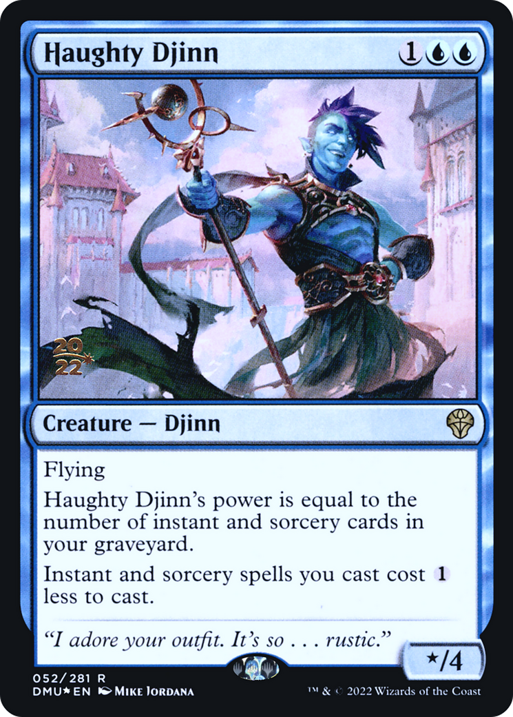 Haughty Djinn [Dominaria United Prerelease Promos] | Silver Goblin