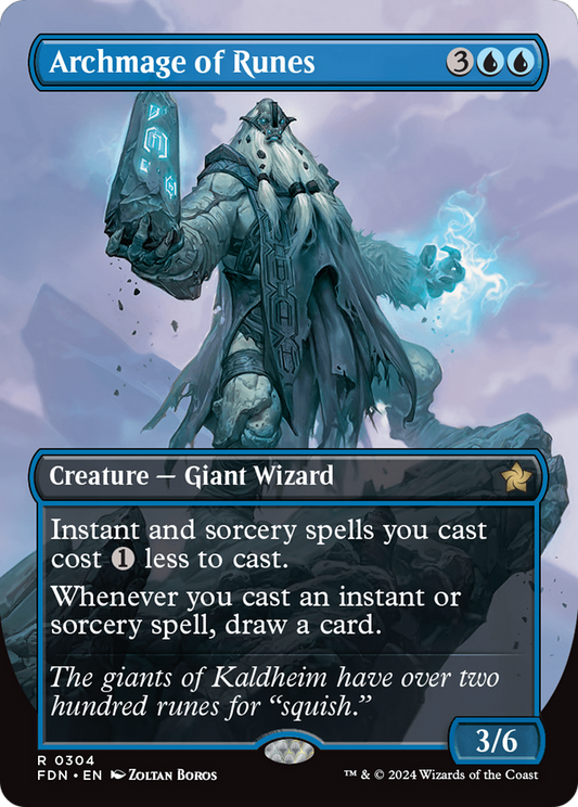Archmage of Runes (Borderless) [Foundations] Foil