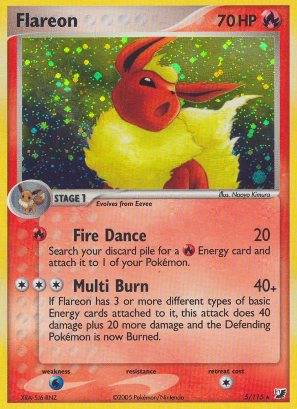 Flareon (5/115) [EX: Unseen Forces] | Silver Goblin