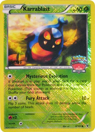 Karrablast - 8/101 (Championship Series) [Staff] (8) Reverse Holofoil - League & Championship Cards