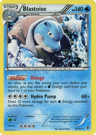 Blastoise (16/101) (Cosmos Holo) (Blister Exclusive) [Black & White: Plasma Blast] | Silver Goblin