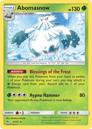 Abomasnow (4/131) [Sun & Moon: Forbidden Light] | Silver Goblin