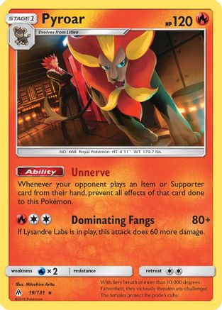 Pyroar (19/131) [Sun & Moon: Forbidden Light] | Silver Goblin