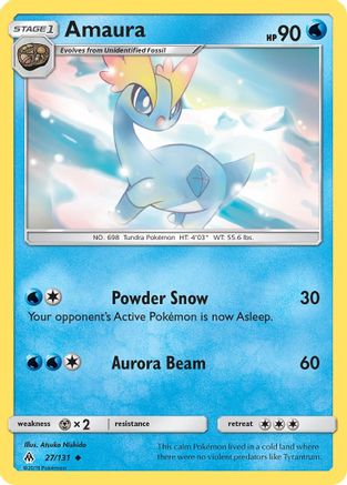 Amaura (27/131) [Sun & Moon: Forbidden Light] Reverse Holofoil