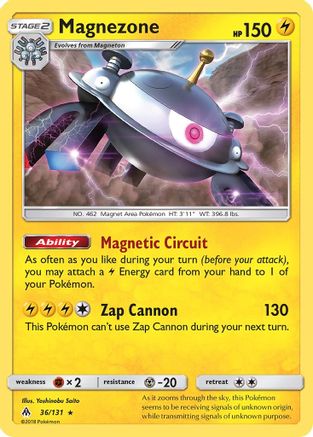 Magnezone (36/131) [Sun & Moon: Forbidden Light] Reverse Holofoil