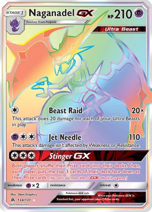 Naganadel GX (Secret) (134) Holofoil - SM  Forbidden Light