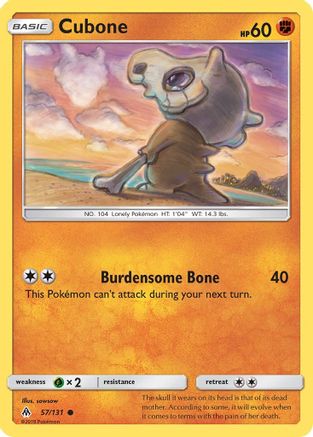 Cubone (57) Reverse Holofoil - Forbidden Light