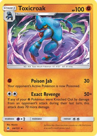 Toxicroak (64/131) [Sun & Moon: Forbidden Light] | Silver Goblin