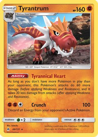 Tyrantrum (69/131) [Sun & Moon: Forbidden Light] | Silver Goblin