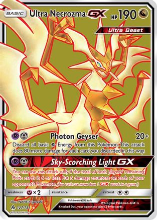 Ultra Necrozma GX (Full Art) (127) Holofoil - SM  Forbidden Light