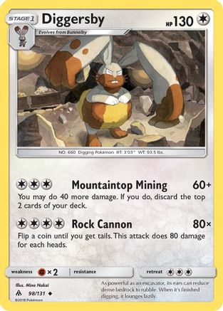 Diggersby (98/131) [Sun & Moon: Forbidden Light] Reverse Holofoil