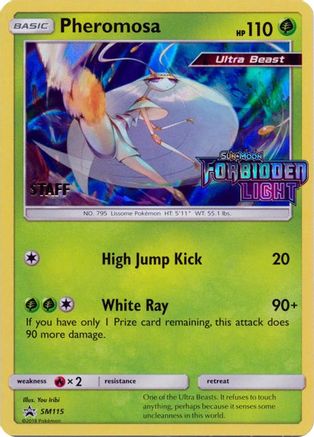 Pheromosa (SM115) (Staff Prerelease Promo) [Sun & Moon: Black Star Promos] | Silver Goblin