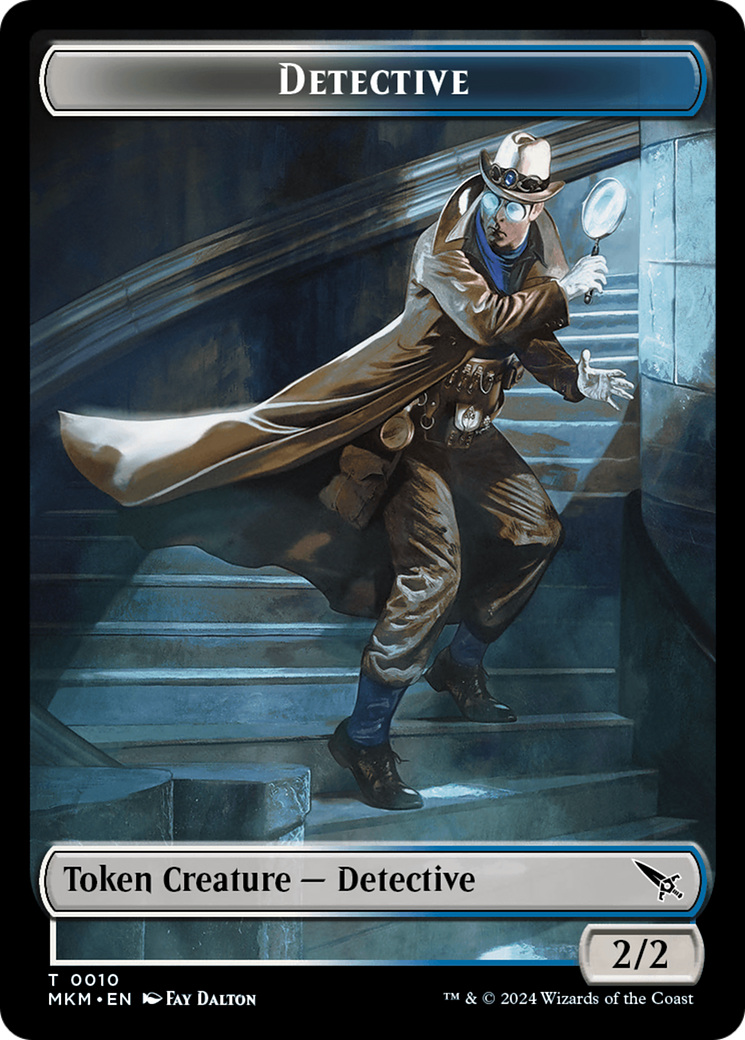 Detective // Spirit Double-Sided Token [Murders at Karlov Manor Tokens] | Silver Goblin