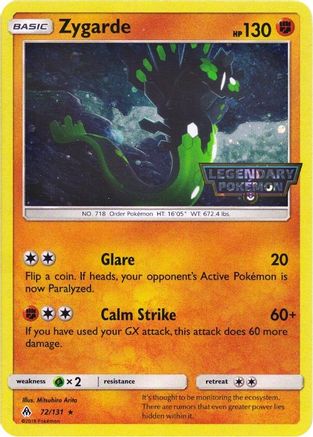 Zygarde (72/131) (Cosmos Holo) [Sun & Moon: Forbidden Light] | Silver Goblin